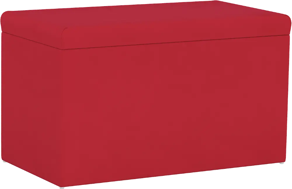 4325STPRMRD Contemporary Premier Red Microsuede Storage Bench-1