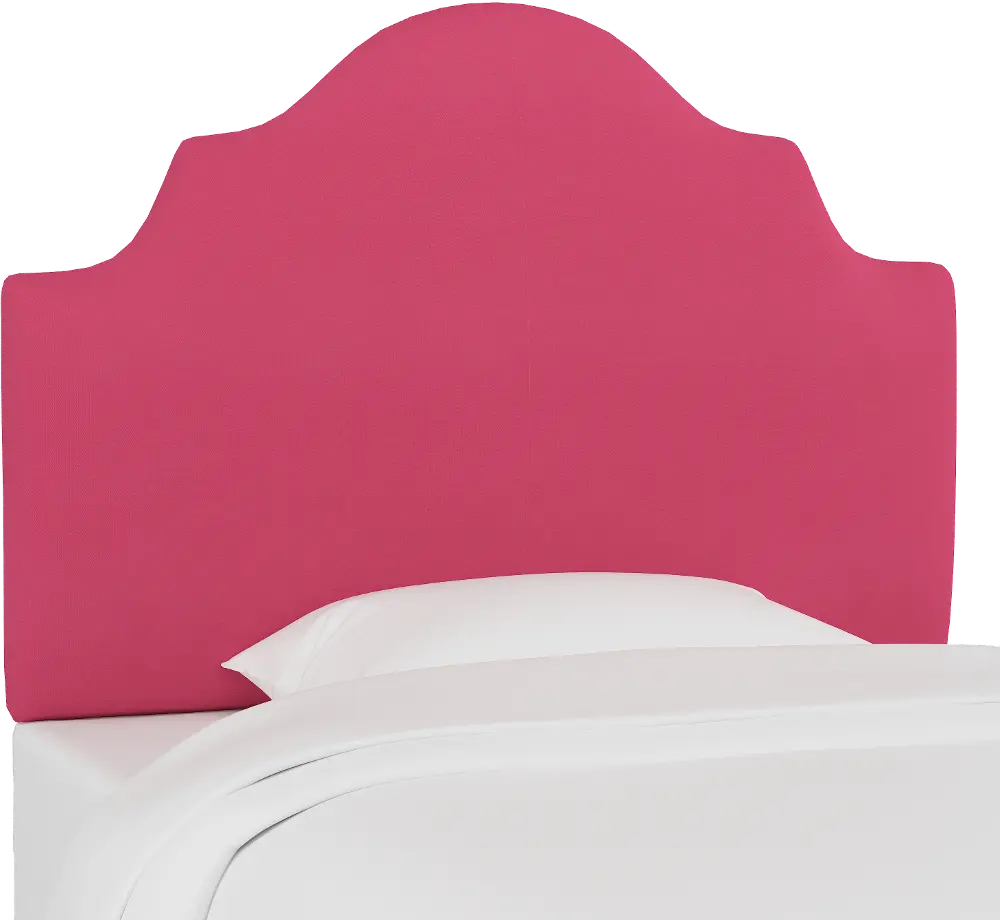 K-841FDCKFRNPNK French Pink Arched Full Upholstered Headboard-1
