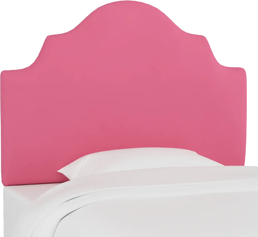 K-840TPRMHTPNK Hot Pink Arched Twin Upholstered Headboard-1