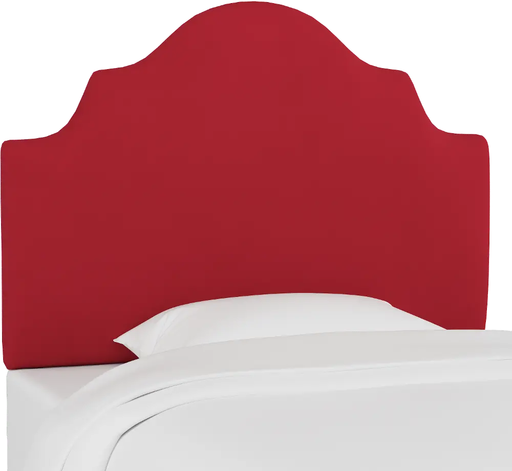K-840TPRMRD Red Arched Twin Upholstered Headboard-1