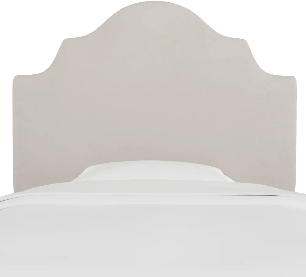 K-840TPRMPLT Platinum Gray Arched Twin Upholstered Headboard-1