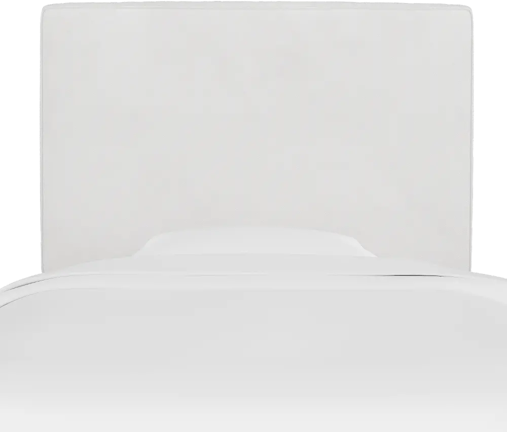K-481FVLVWHT White Velvet Full Upholstered Headboard-1