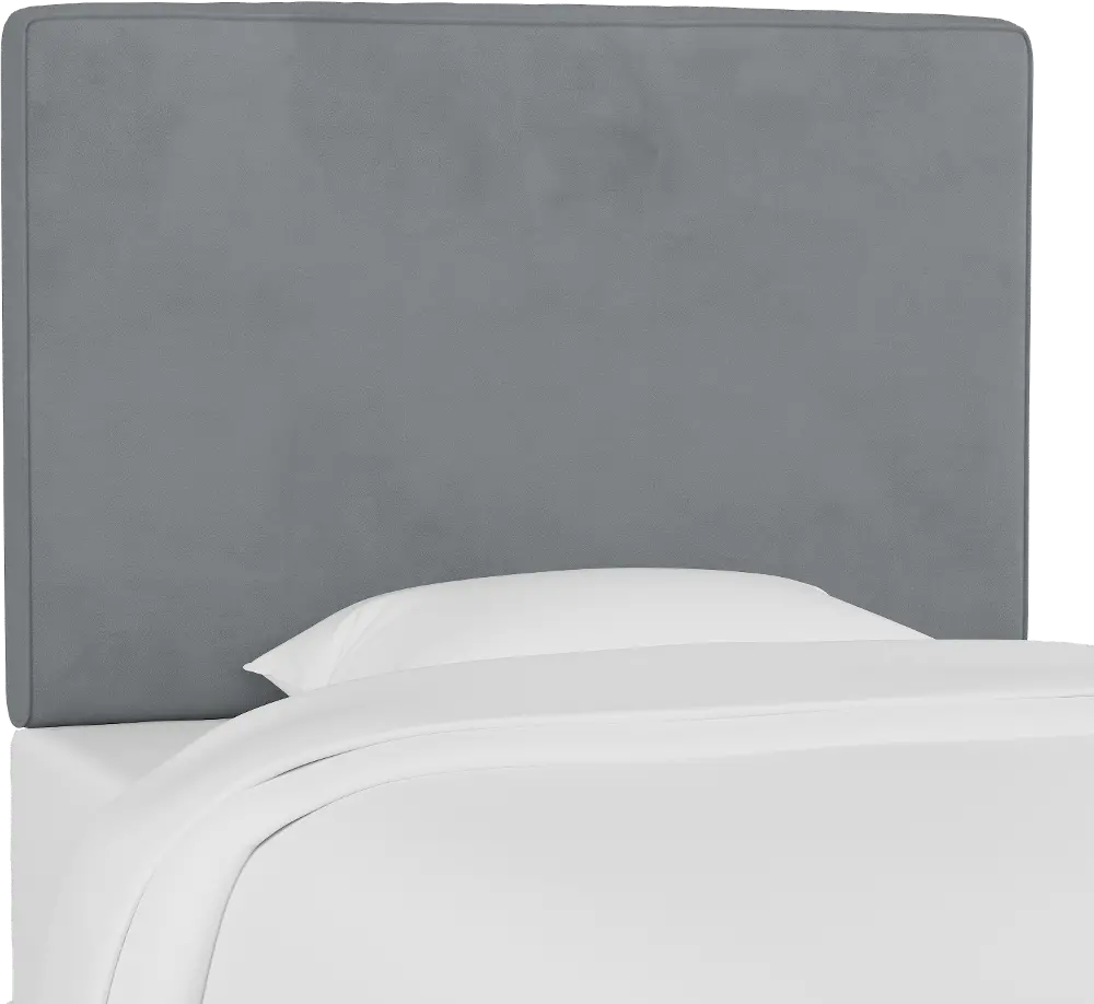 K-481FVLVSTLGR Steel Gray Velvet Full Upholstered Headboard-1