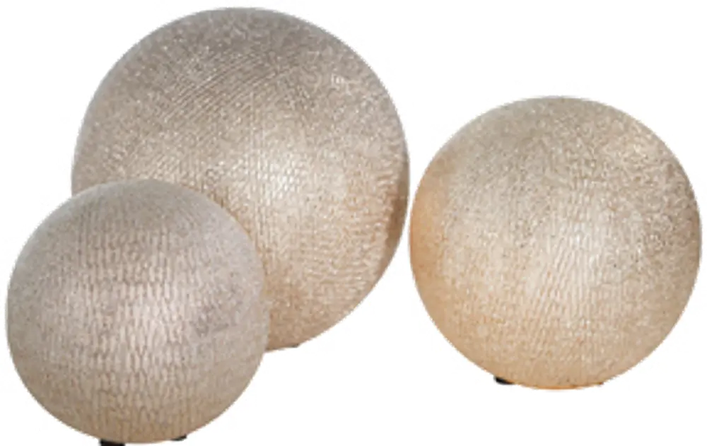 4  Champagne Ceramic Round Orb-1