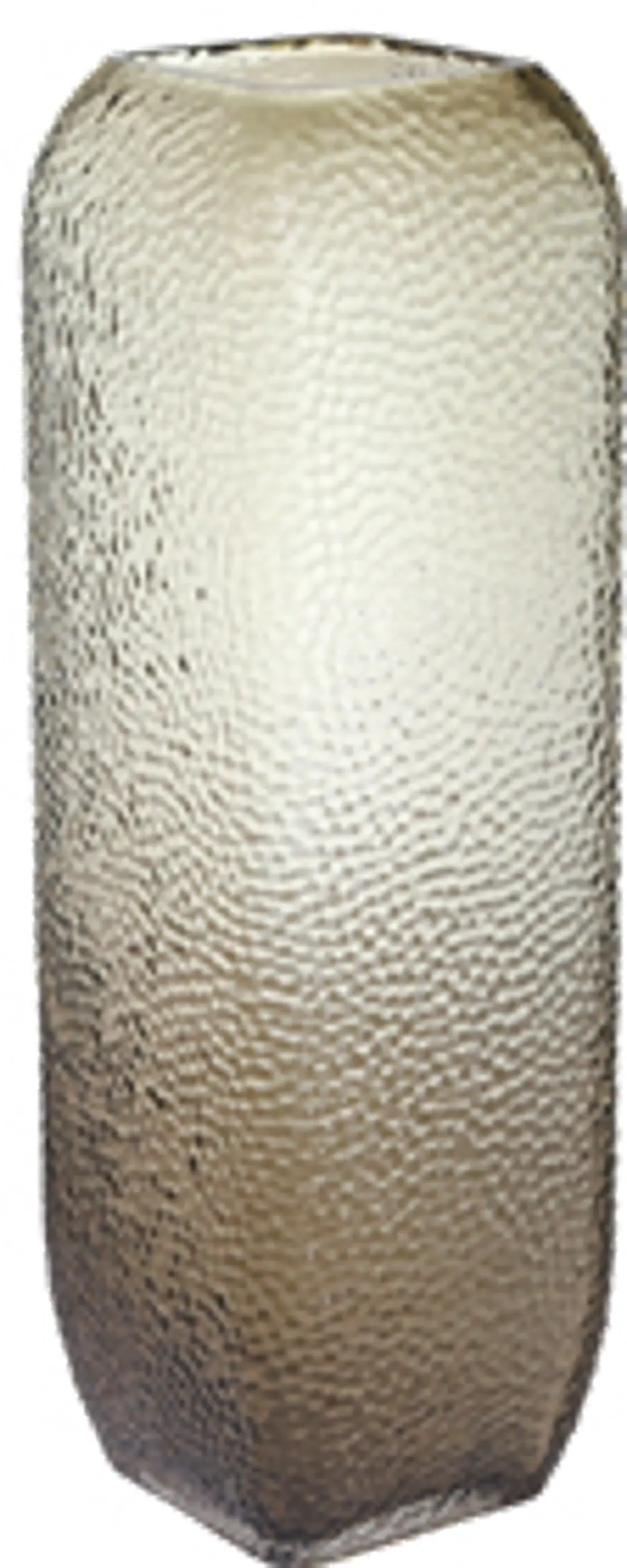 12 Inch Brown Glass Dotted and Textured Vase-1