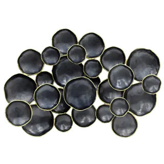 Gray Metal Circle Grouping Wall Decor-1