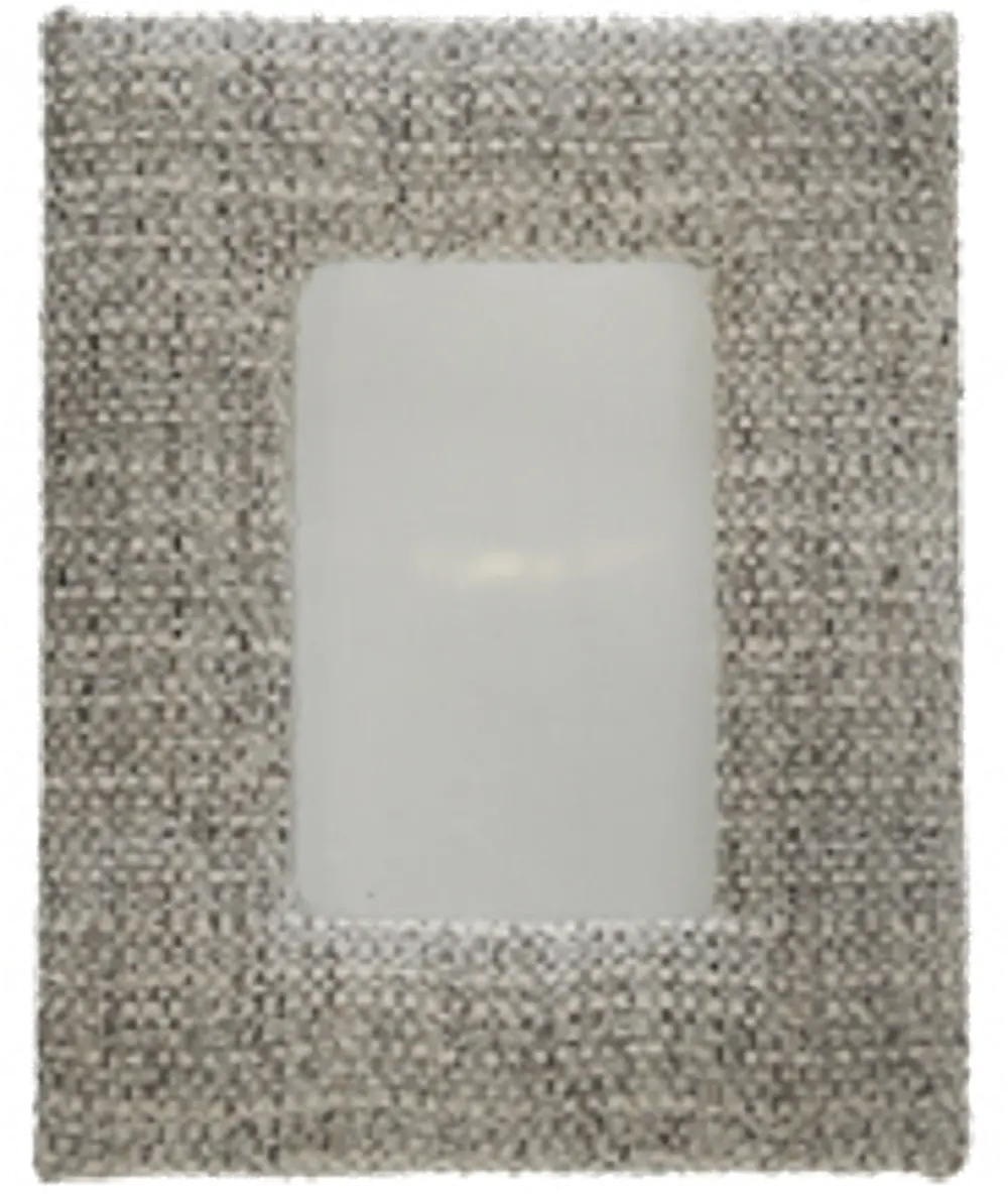 Gray Metal Boucle Picture Frame-1