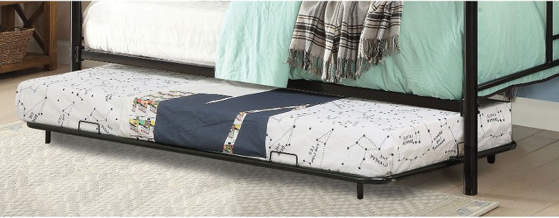 Opal Black Metal Twin Trundle