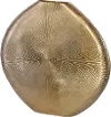 Ribbed Gold Cast Aluminum Vase
