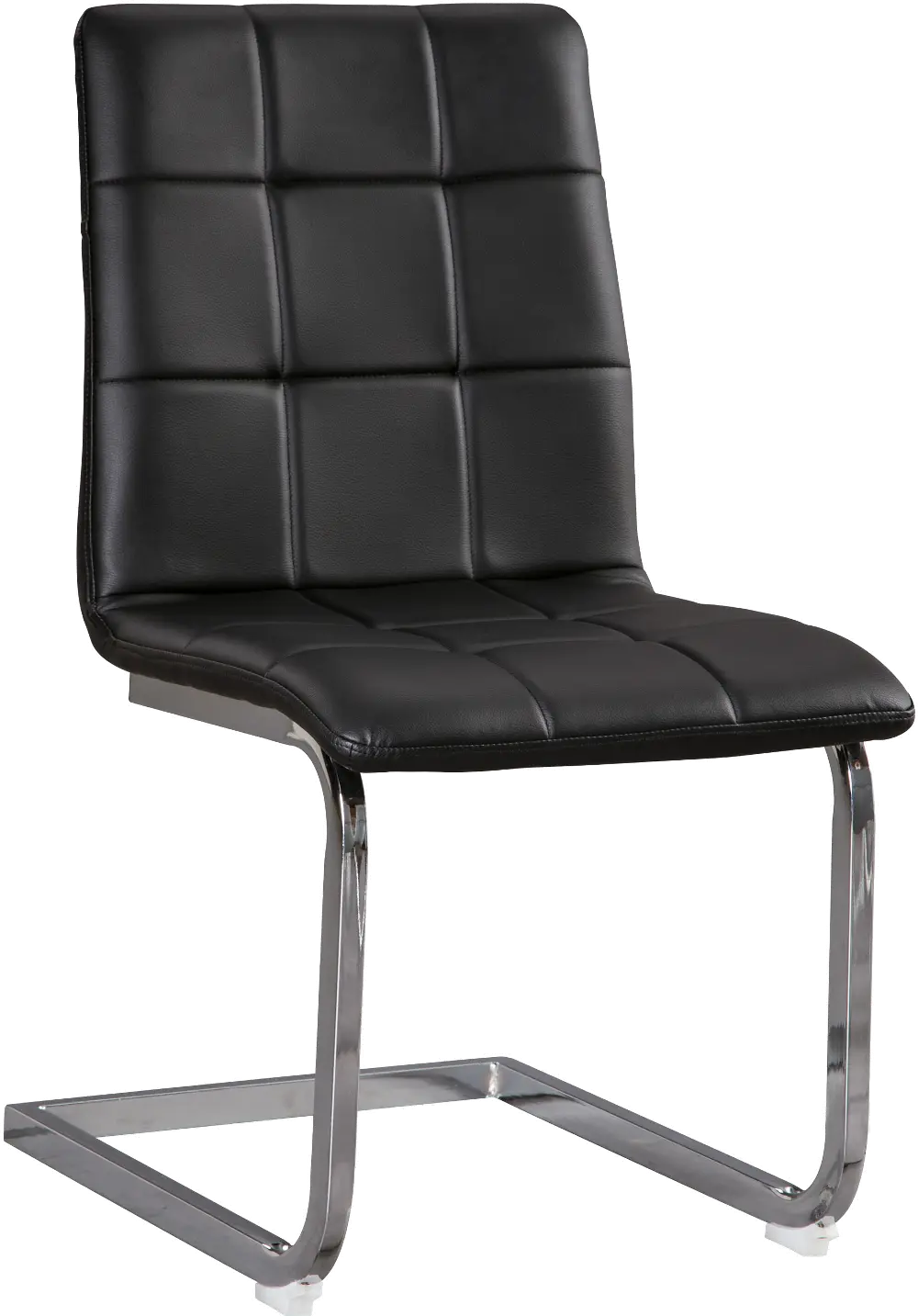 Zander Black and Chrome Dining Room Chair-1
