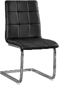 Zander Black and Chrome Dining Room Chair