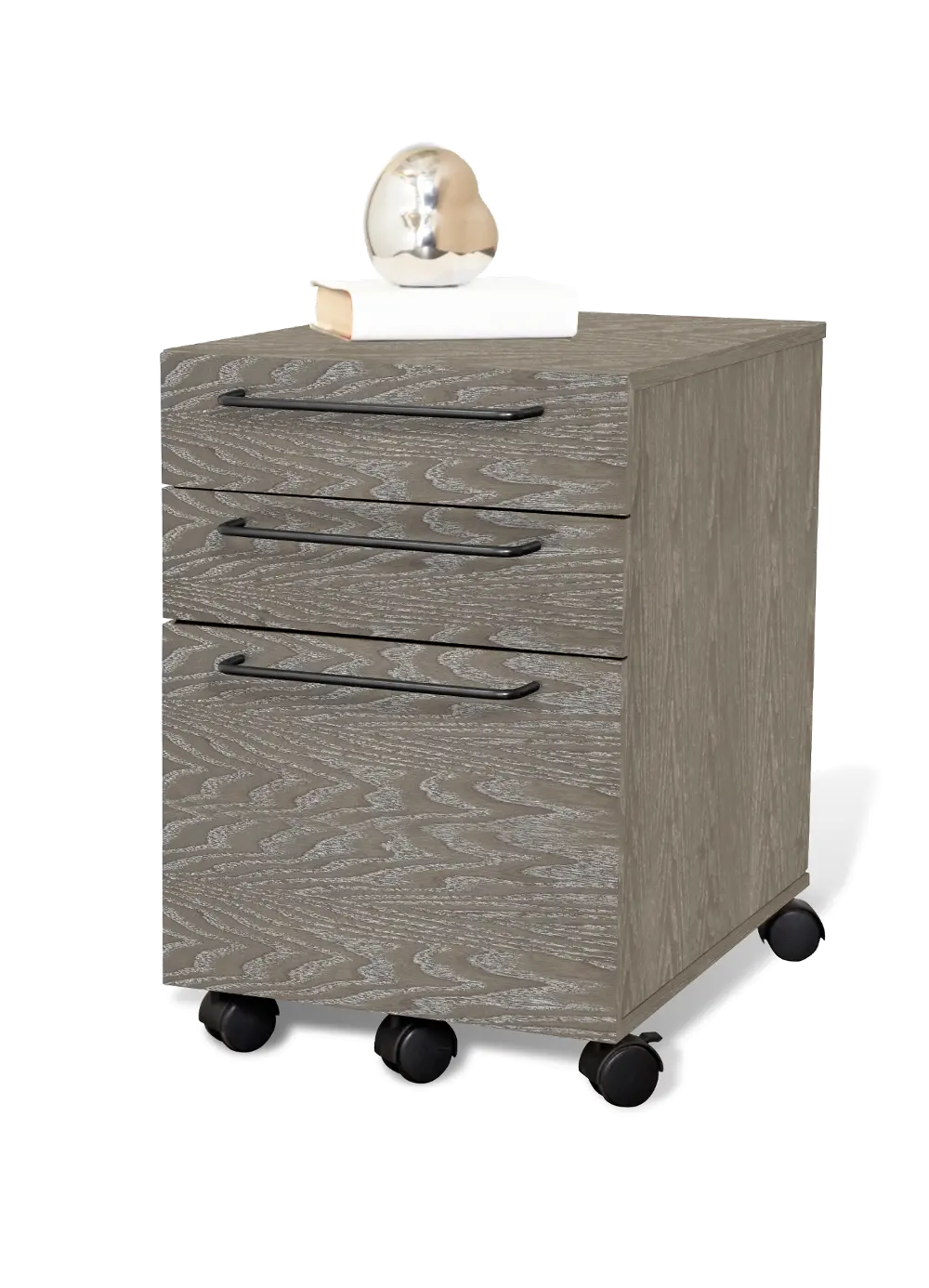 3 Drawer Mobile Filing Cabinet - Gray-1