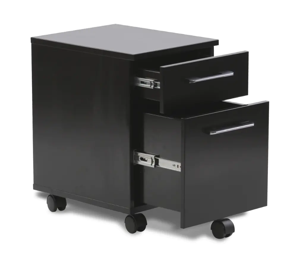 Mobile File Cabinet - Black-1