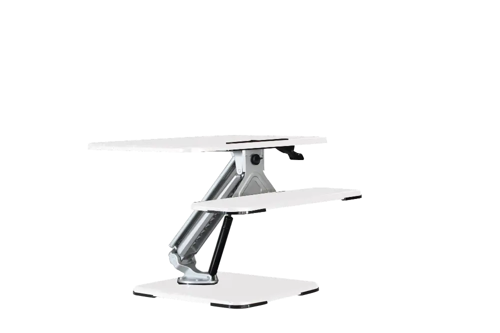 White Adjustable Desk Riser-1