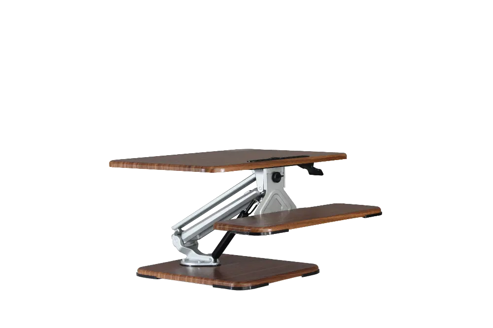 Walnut Adjustable Desk - Riser-1
