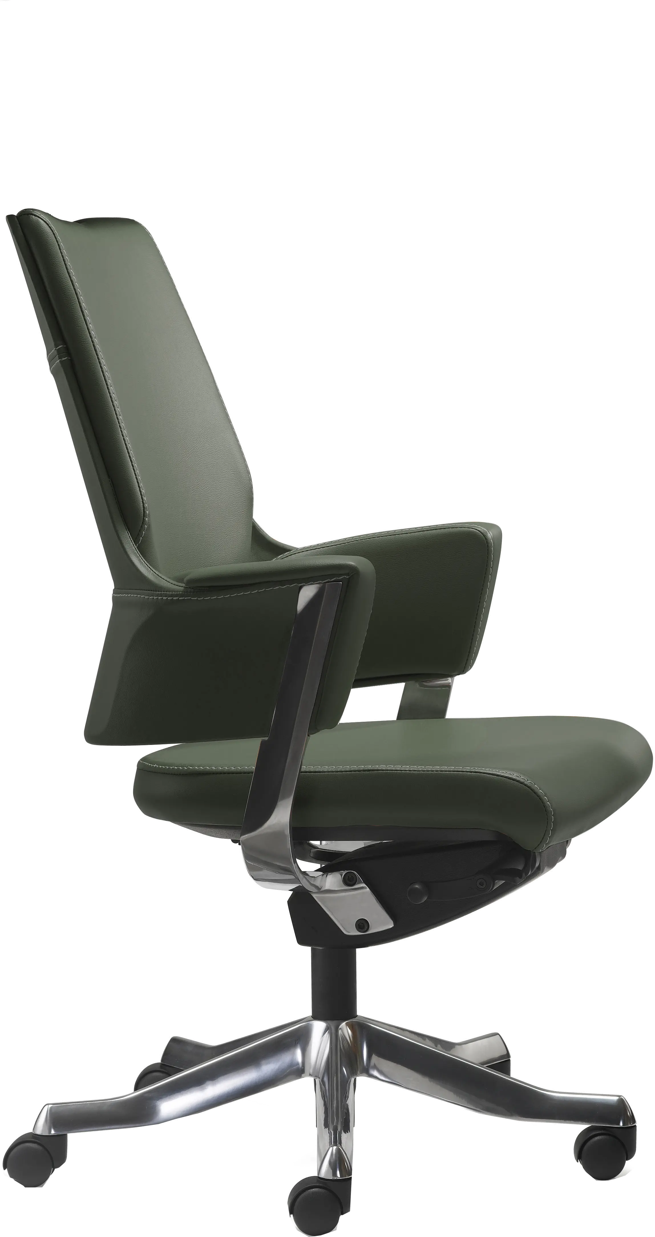 Gray Leather Office Chair - 5016