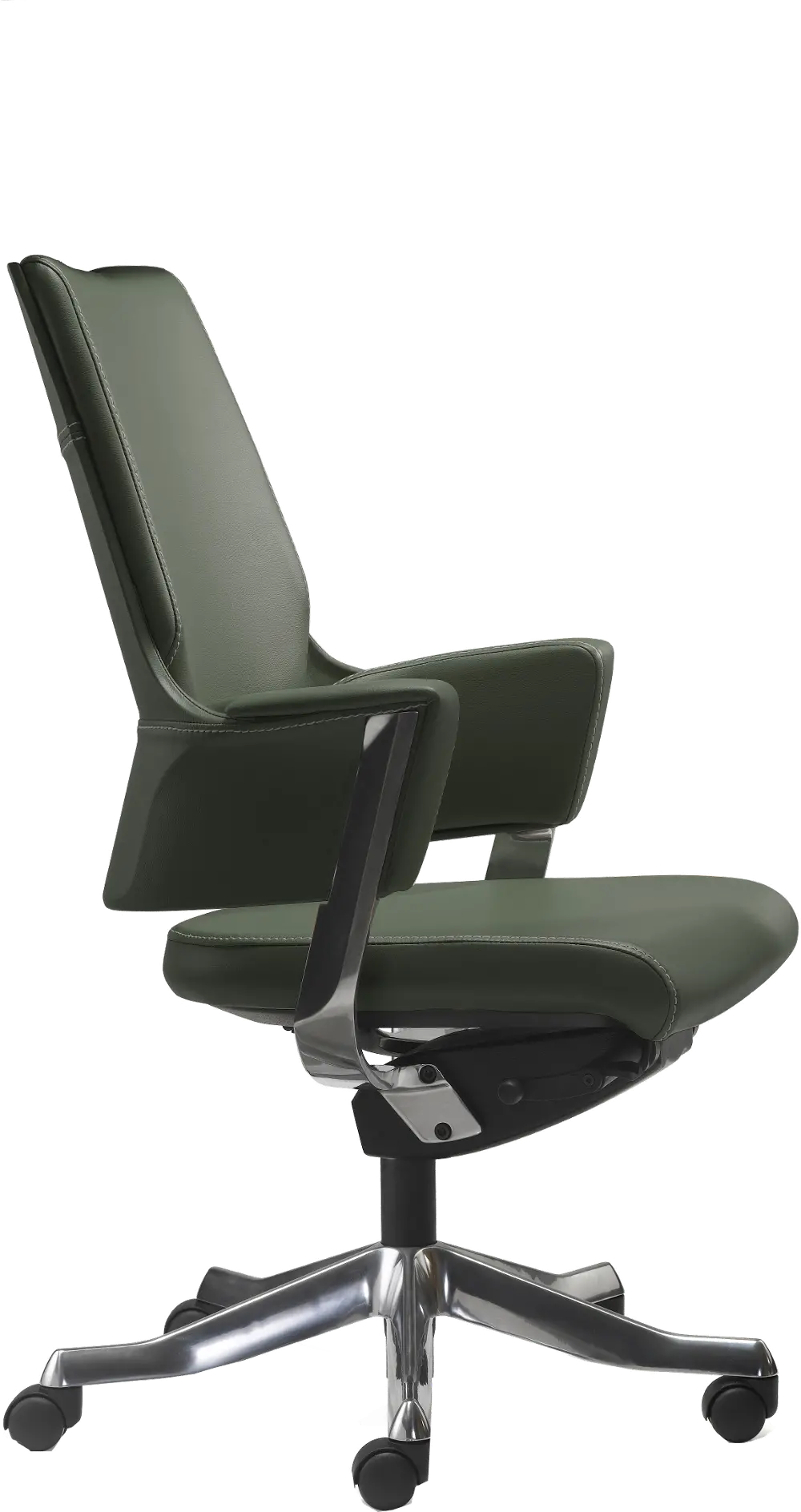 Gray Leather Office Chair - 5016-1