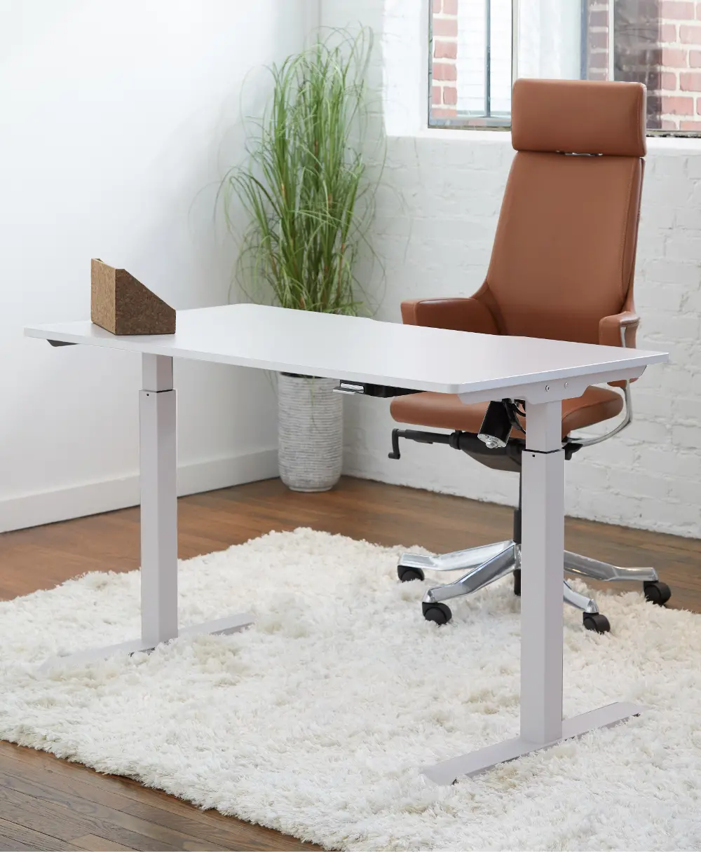 White Sit/Stand Desk - Swift-1
