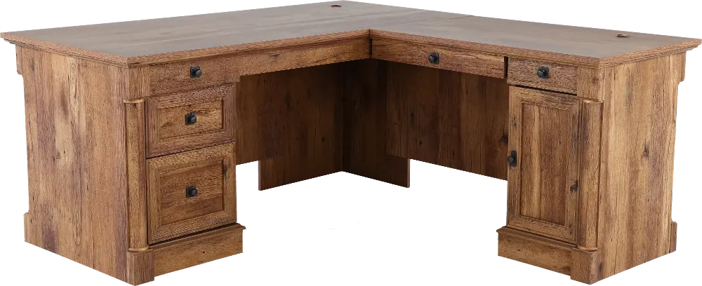 Palladia Vintage Oak L Shaped Corner Desk-1