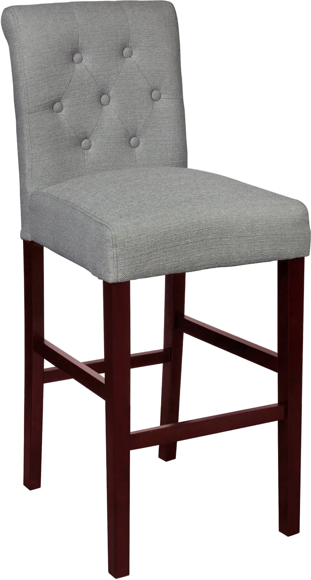 Gray 24 Inch Upholstered Counter Height Stool - Modern Eclectic-1