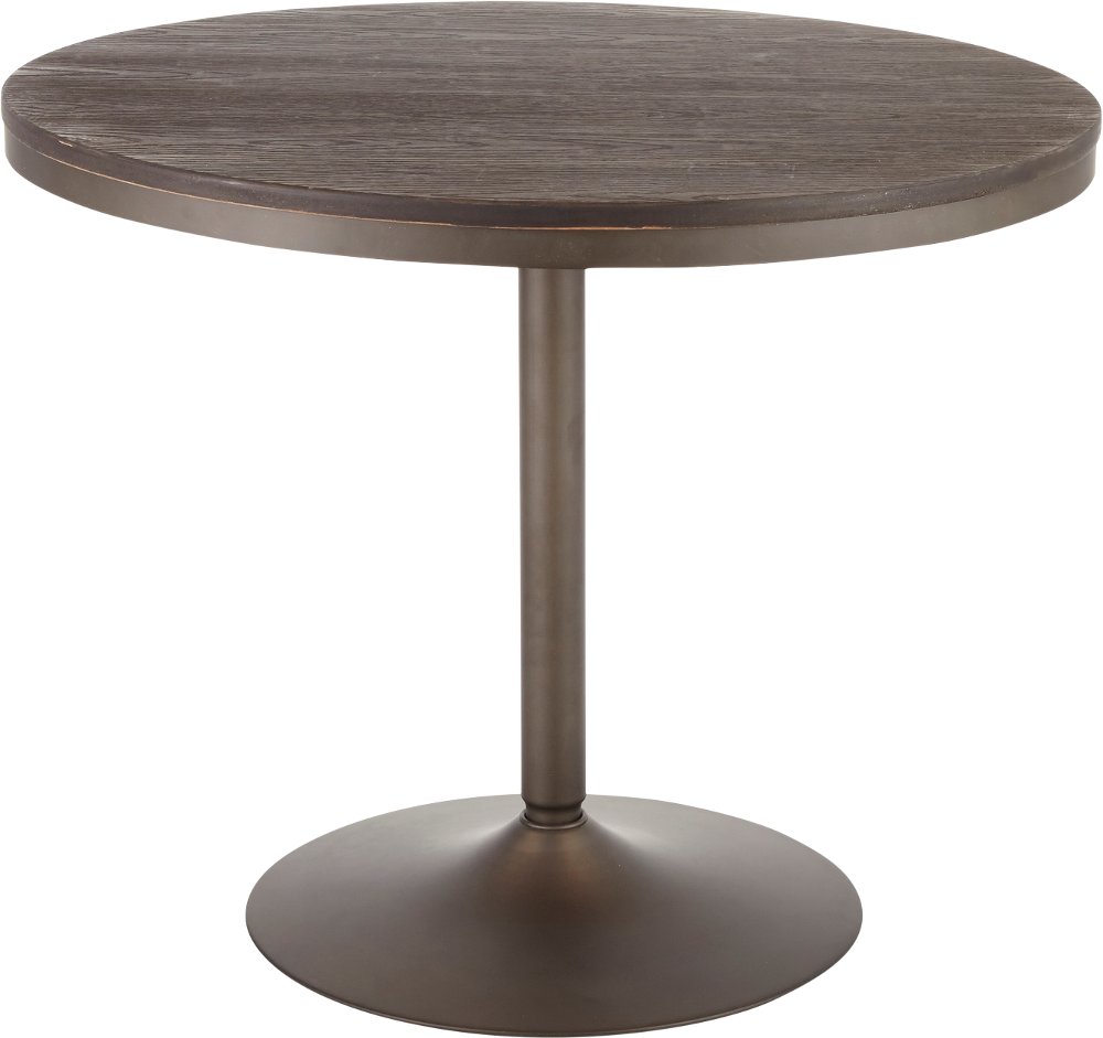 111988187 Industrial Antique Metal and Wood Round Dining Roo sku 111988187