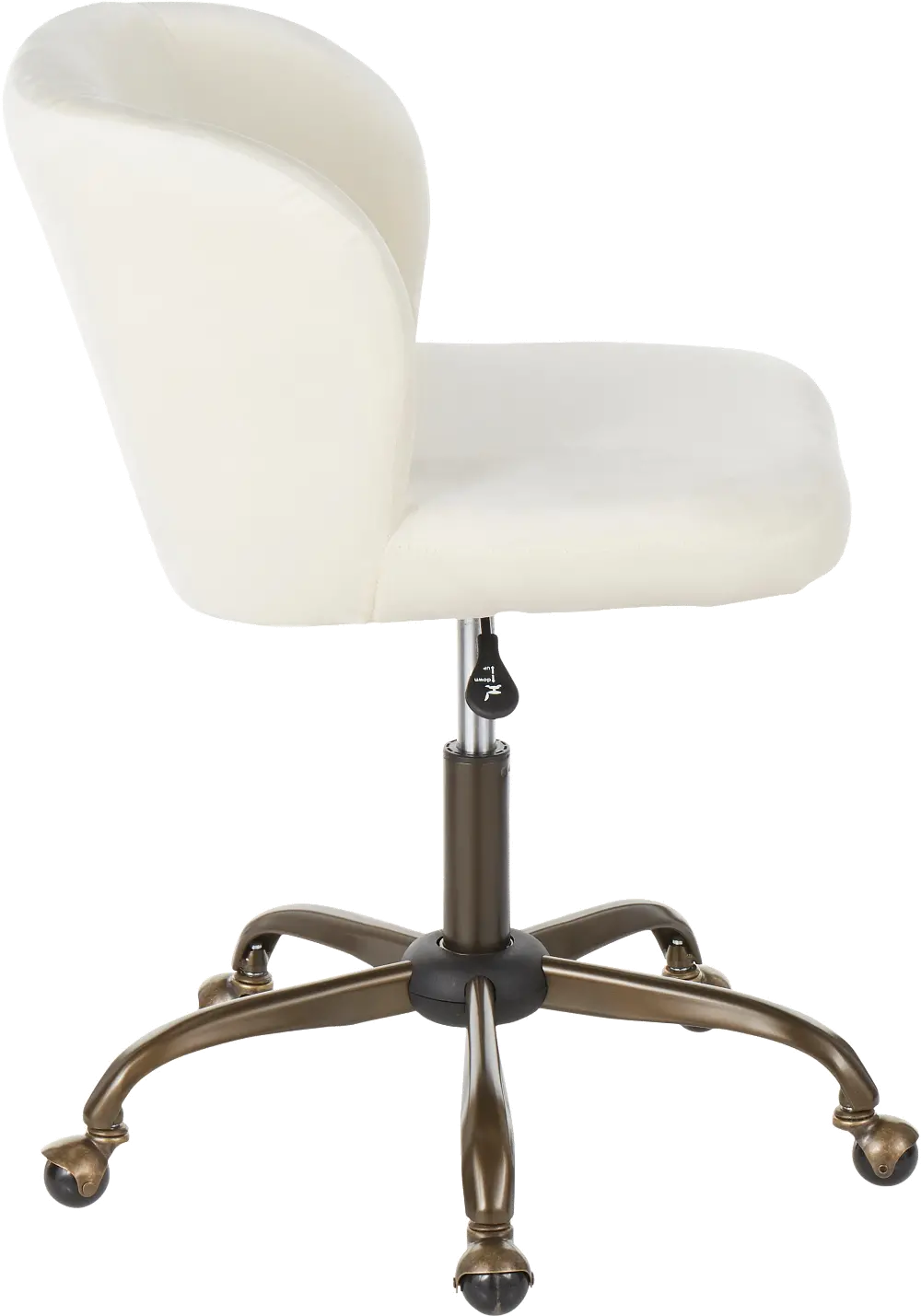 OC-FRAN-ANVCR White Velvet Contemporary Task Chair - Fran-1