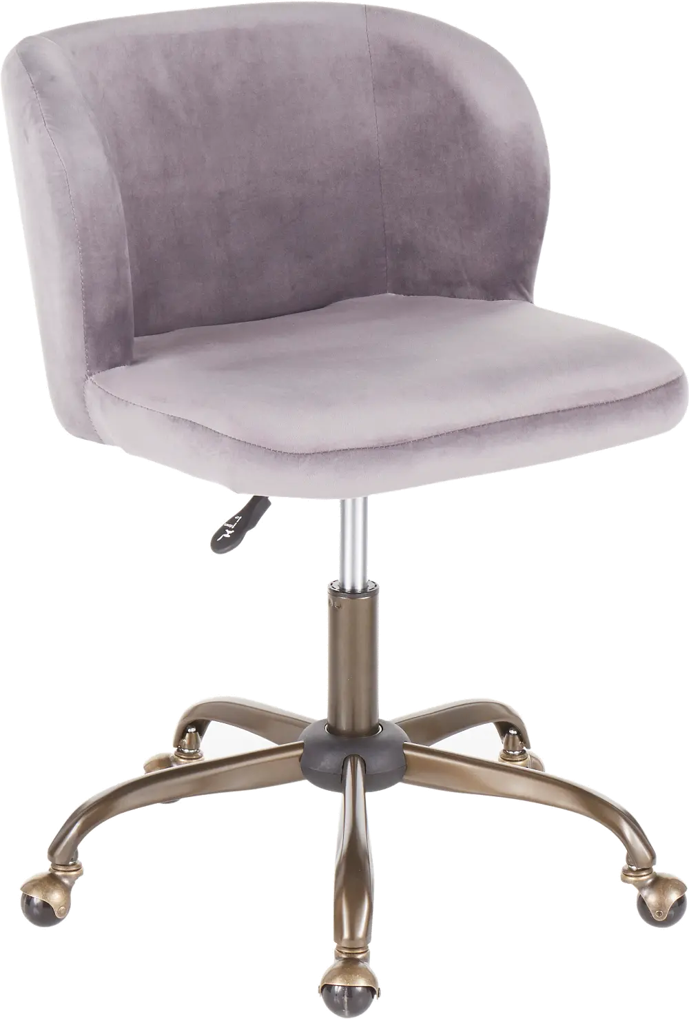OC-FRAN ANVSV Silver Velvet Contemporary Task Chair - Fran-1