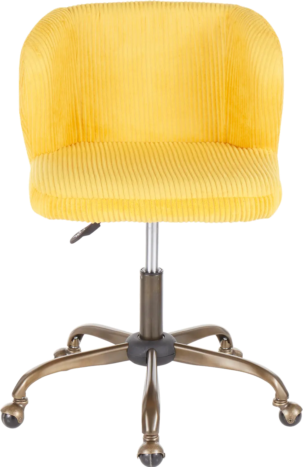 OC-FRAN-COR-ANY Yellow Corduroy Contemporary Task Chair - Fran-1