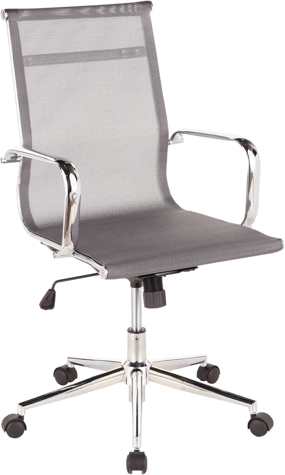 OFC-MIRAGE-SV Chrome and Gray Contemporary Office Chair - Mirage-1