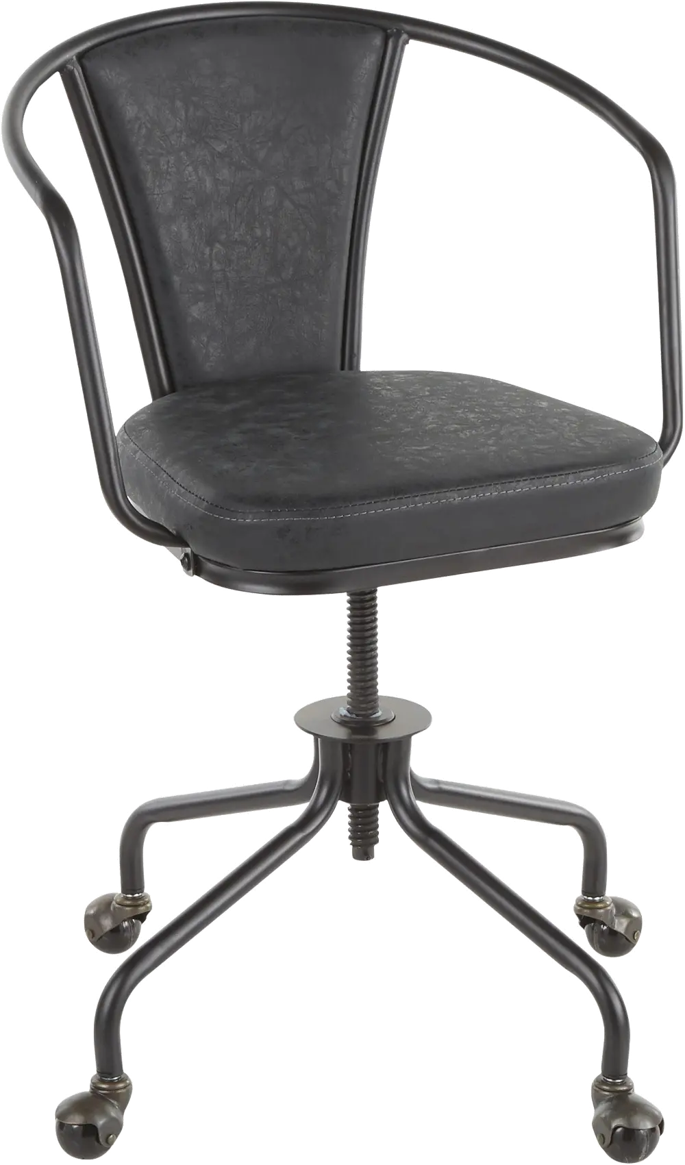 OC-ORUP-BKDGY Metal and Gray Industrial Upholstered Task Chair - Oregon-1