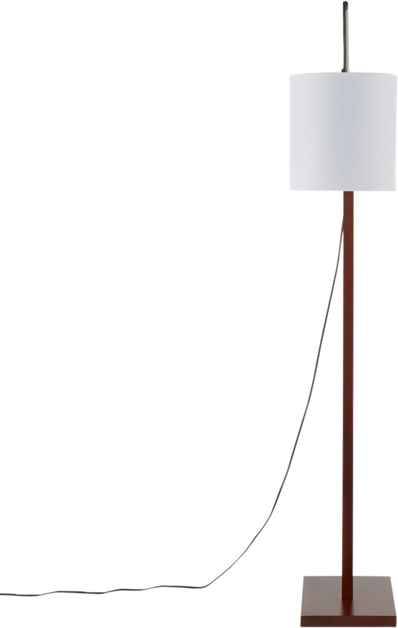 Contemporary Walnut Wood Floor Lamp, Contemporary Floor Lamp With Table