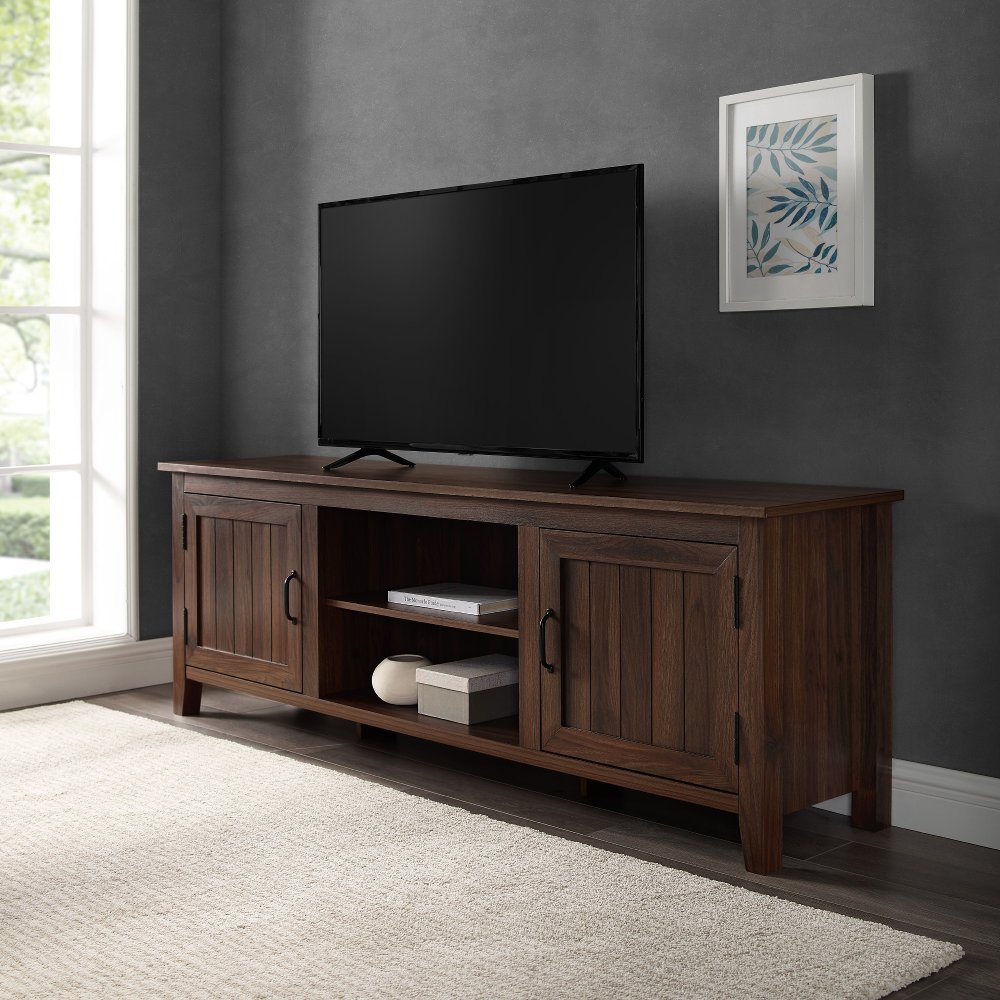 Photos - Mount/Stand Walker Edison Carin Dark Walnut 70" TV Stand -  W70CS2DDW 