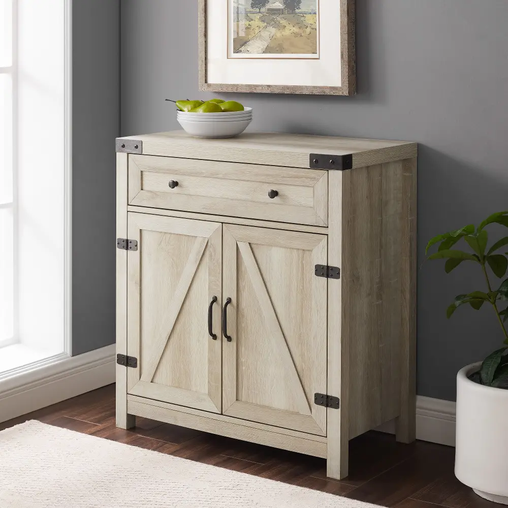 AF30BDWO Towne White Oak Farmhouse Accent Cabinet - Walker Edison-1