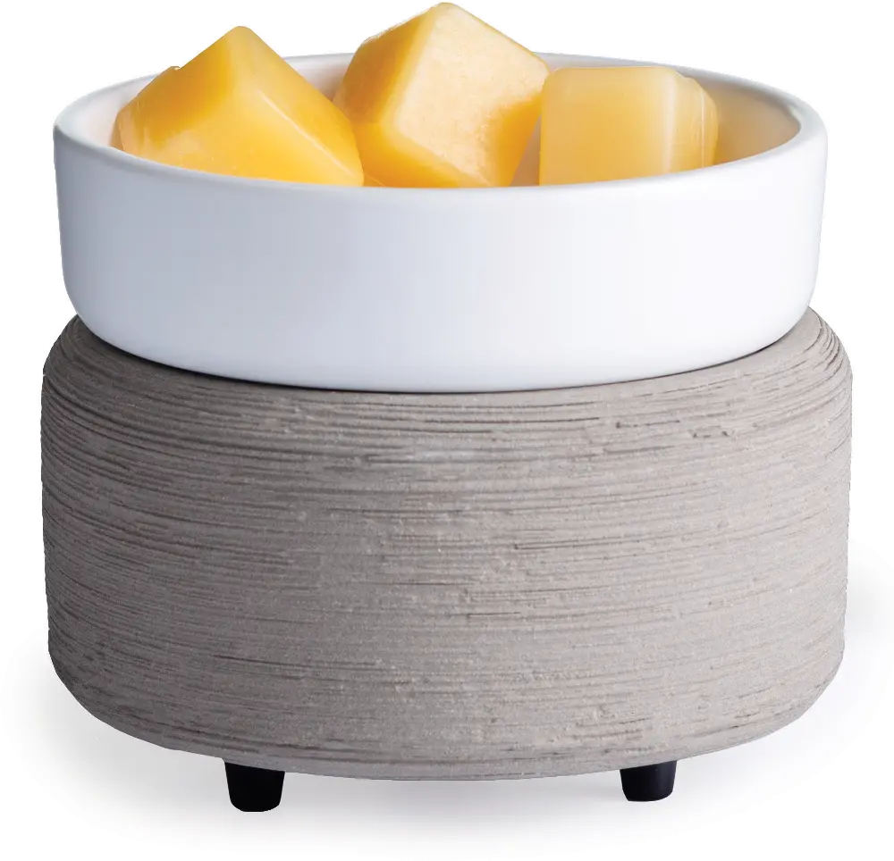 Gray Textured and White 2-In-1 Classic Warmer-1