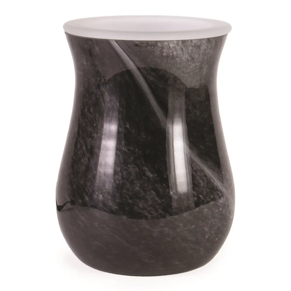 Marbled Swirl Black Glass Illumination Fragrance Warmer-1