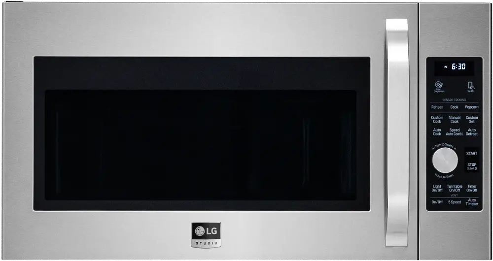 LSMC3086SS LG Studio 30 Inch Over the Range Microwave - Fingerprint Resistant Stainless Steel-1