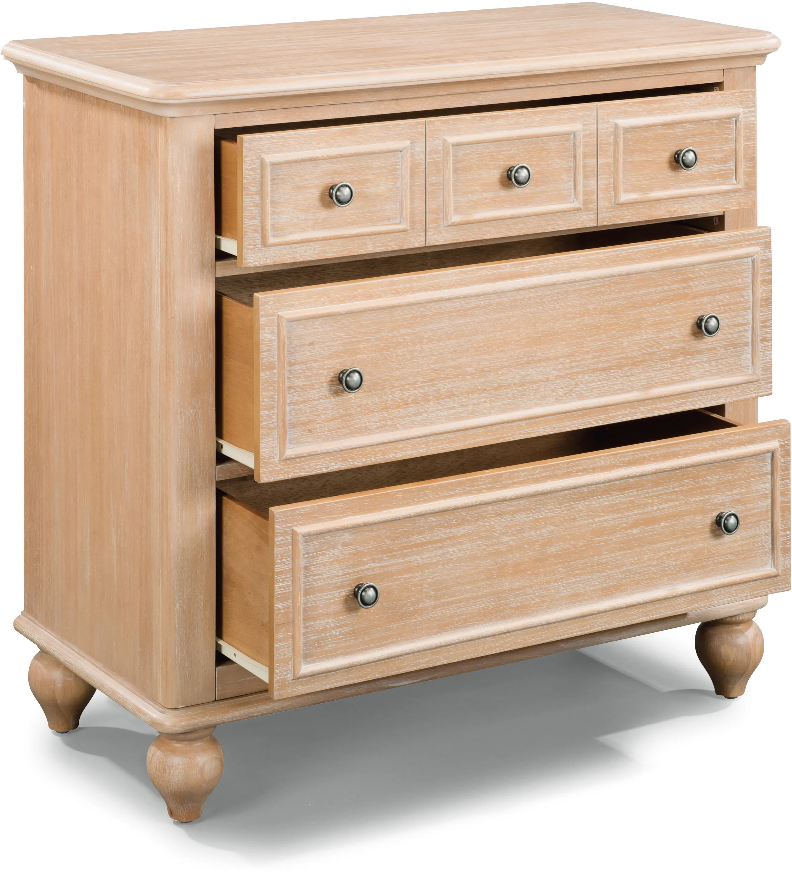 Cambridge Country Natural Whitewash 3-Drawer Chest