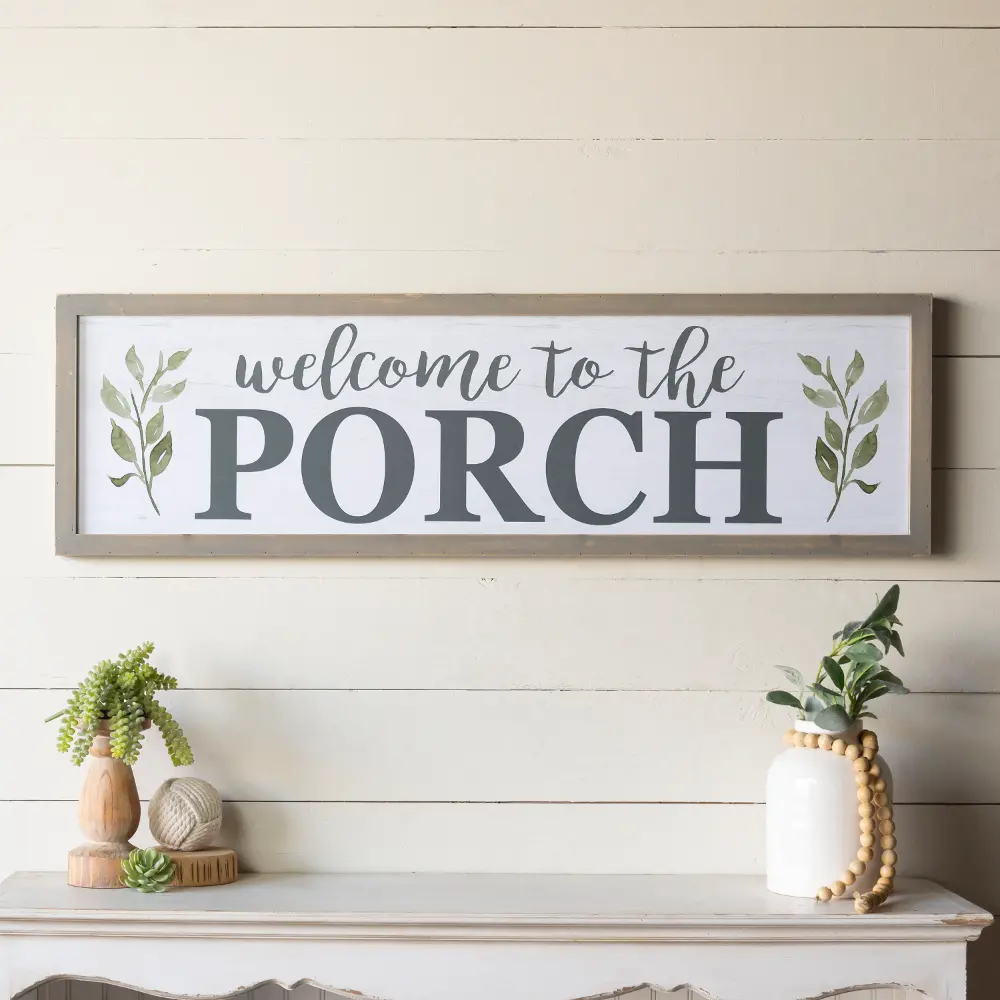 Welcome to the Porch Watercolor Printed Sign-1