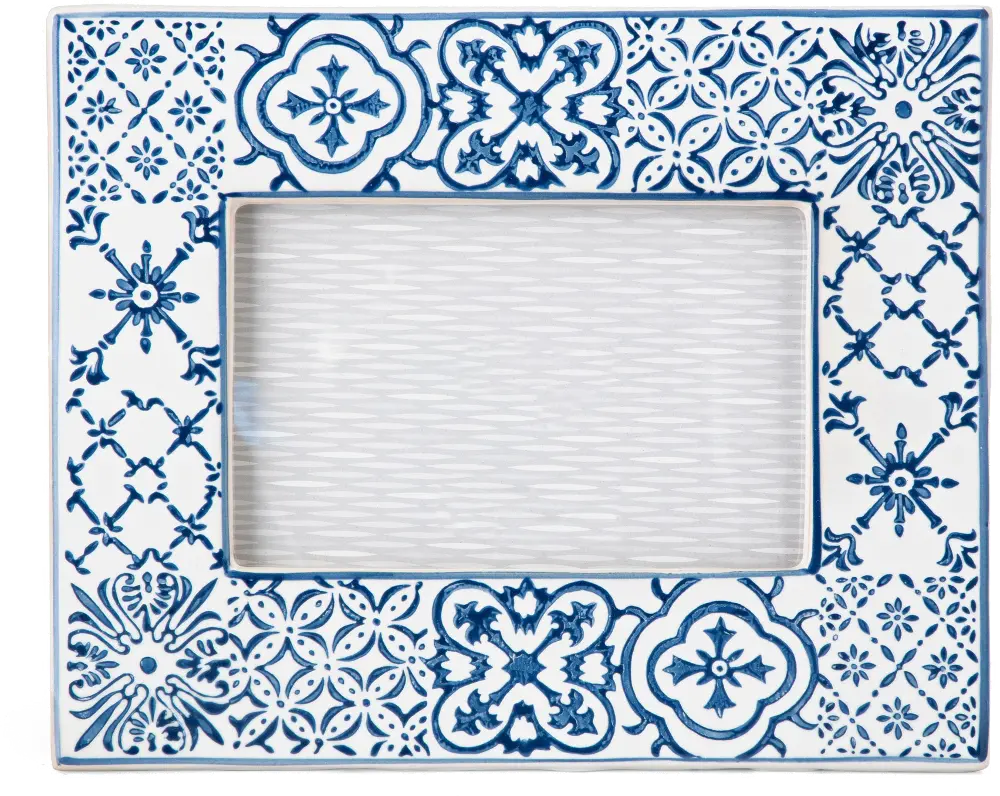4x6 Blue and White Picture Frame-1