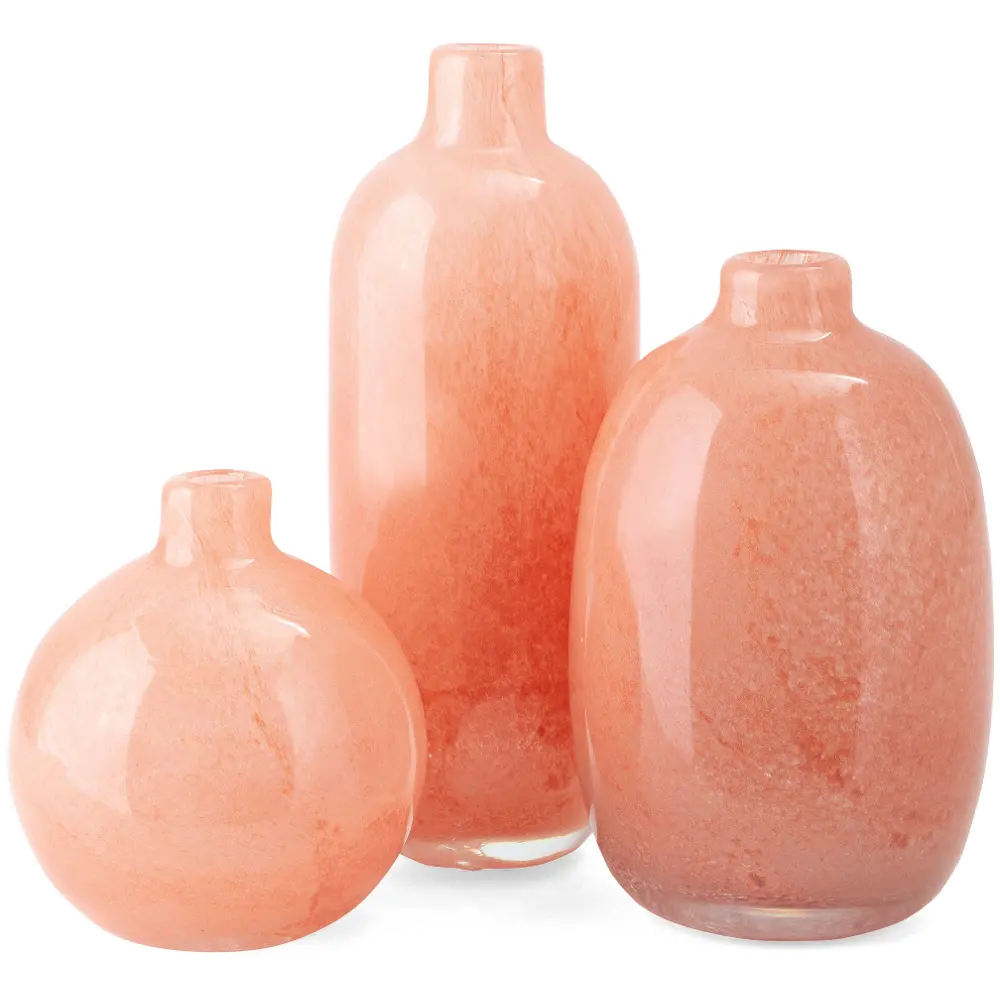 4 Inch Pink Art Glass Decorative Bottle-1