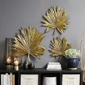 29 Inch Gold Fan Palm Leaf Cast Wall Decor