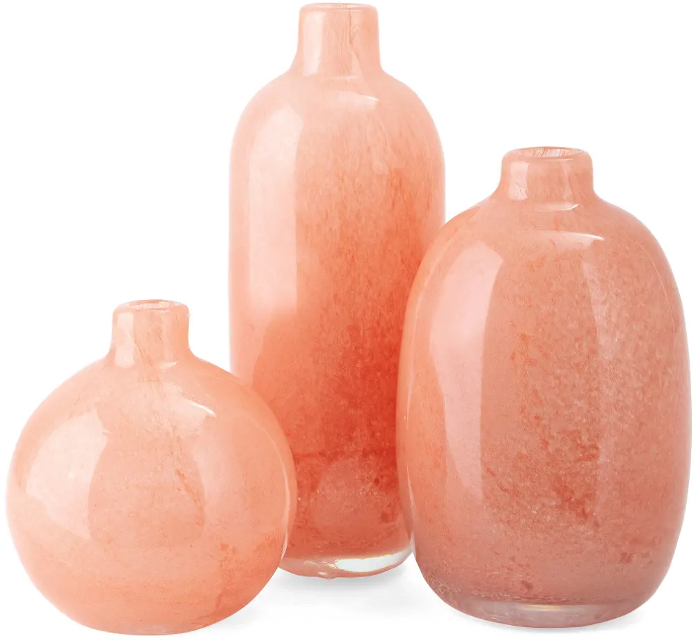 6 Inch Pink Art Glass Decorative Bottle-1