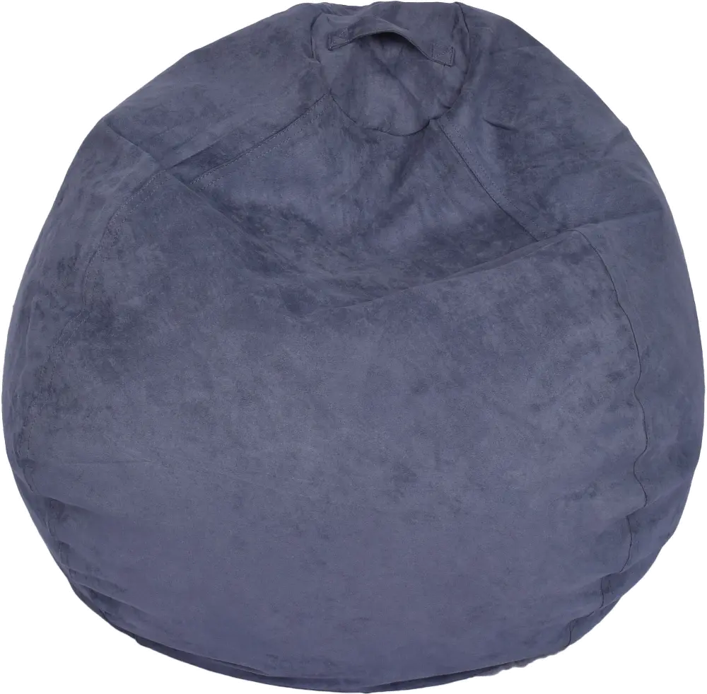 Large Washed Blue Bean Bag Chair - ACEssentials-1
