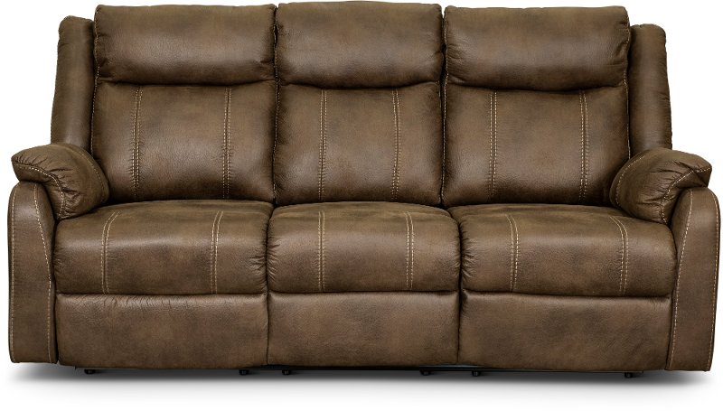 Domino Taupe Dual Reclining Sofa