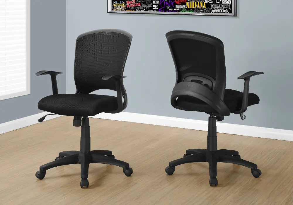 Black Mesh Office Chair-1