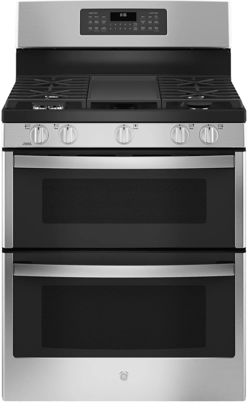 JGBS86SPSS-OLD GE Double Oven Gas Range with Convection - 6.8 cu. ft., Stainless Steel-1