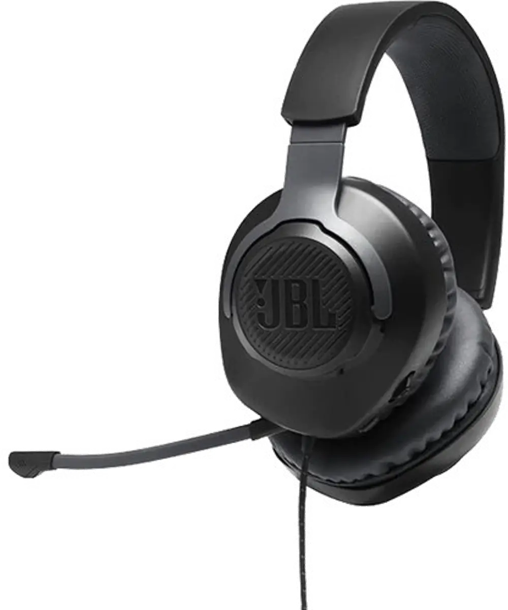 JBLQUANTUM100BLKAM JBL Quantum 100 Wired Over-Ear Gaming Headset - Black-1