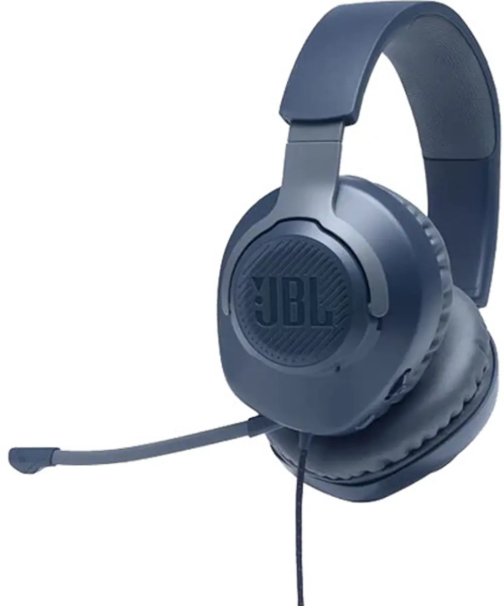 JBLQUANTUM100BLUAM JBL Quantum 100 Wired Over-Ear Gaming Headset - Blue-1