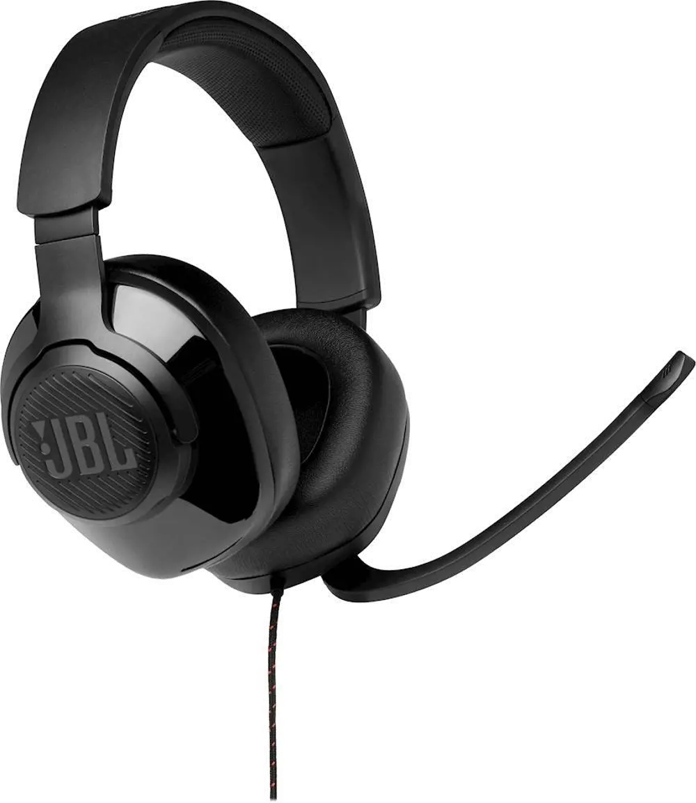 JBLQUANTUM300BLKAM JBL Quantum 300 Wired Over-Ear Gaming Headset - Black-1