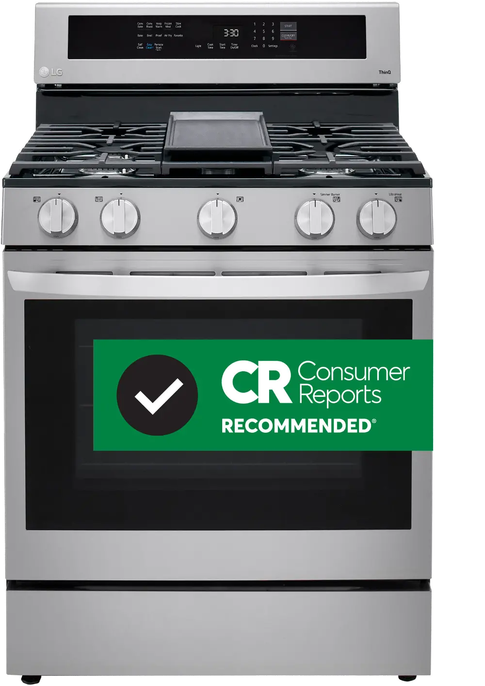 LRGL5825F LG 5.8 cu ft Gas Range with InstaView - Stainless Steel-1